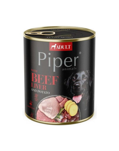 PIPER Cibo umido con fegato di manzo e patate per cani 800g