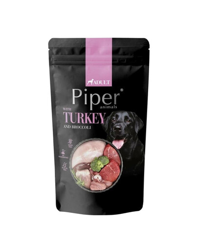 PIPER cibo umido per cani con tacchino e broccoli in bustina 500g