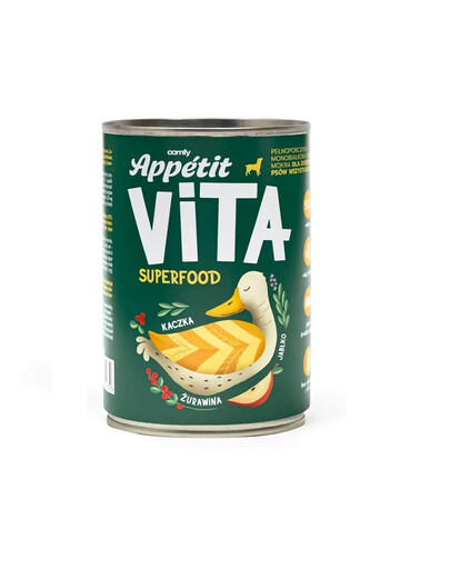 COMFY APPETIT VITA Superfood Anatra 400g alimento monoproteico per cani
