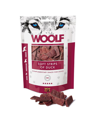 WOOLF Soft Strips Of Duck 100g strisce morbide di anatra