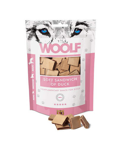 WOOLF Soft Sandwich Of Duck 100g panini morbidi all'anatra