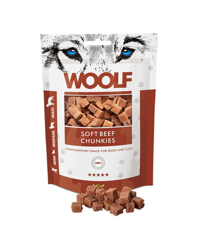 WOOLF Soft Beef Chunkies 100g dadini di manzo