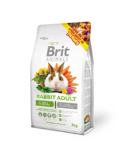 BRIT ANIMALS Rabbit Adult Complete 3kg per conigli adulti