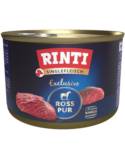 RINTI Singlefleisch Exclusive Horse Pure alimento monoproteico con carne di cavallo 185g