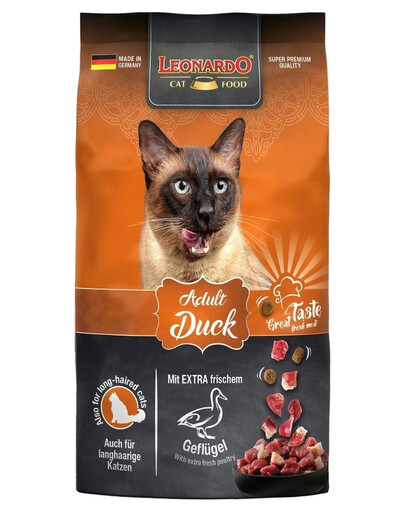 LEONARDO Adult Duck & Rice cibo per gatti con anatra e riso 1,8 kg
