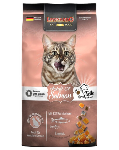 LEONARDO Adult Grain Free Salmon 1,8 kg Cibo secco senza cereali con salmone per gatti