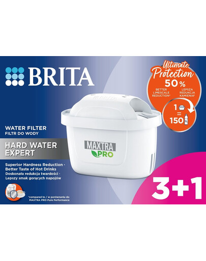 BRITA Filtro acqua MAXTRA PRO Hard Water Expert 3+1 (4 pz)