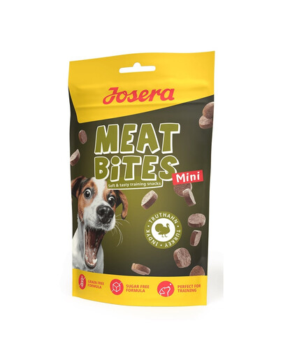 JOSERA Meat Bites Mini Turkey snack da addestramento al tacchino per cani di piccola taglia 70 g