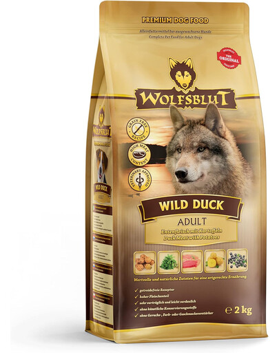WOLFSBLUT Wild Duck Senior per cani anziani con anatra e patate 12,5 kg