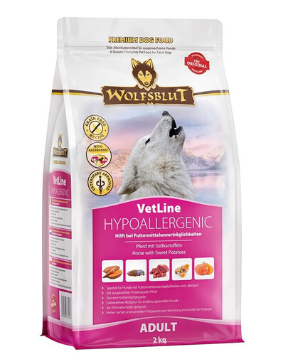 WOLFSBLUT VetLine Hypoallergenic alimento dietetico per cani allergici 12 kg