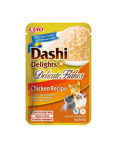 INABA Cat Dashi Delights Delicate Flakes Pollo 40g