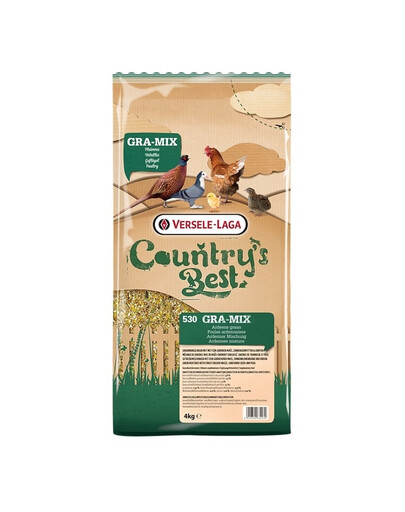 VERSELE-LAGA Country's Best Gra-Mix Ardennes 4kg miscela per pollame ornamentale con mais, semi di girasole e piselli