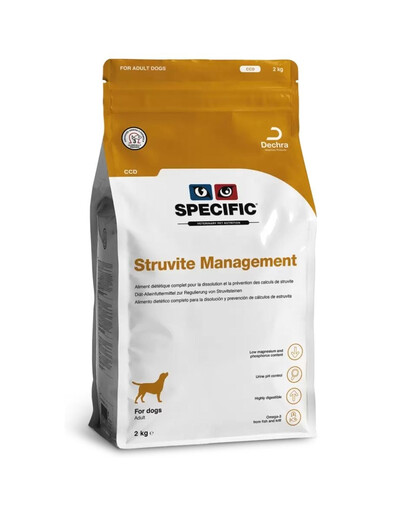 SPECIFIC Dog CCD Struvite Management 2 kg Alimenti anti-strumento per cani