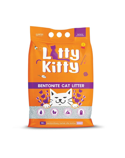 LITTY KITTY Lettiera bentonitica alla lavanda 10 l (8 kg)