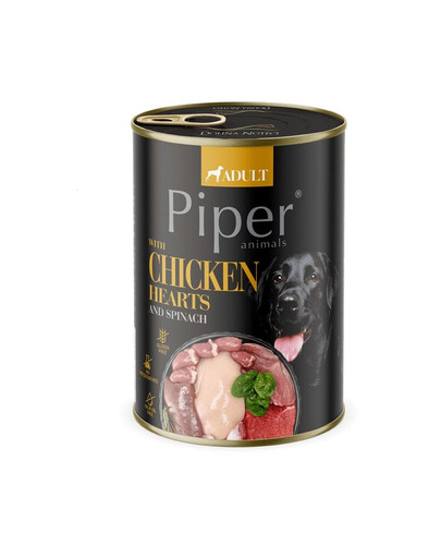 DOLINA NOTECI PIPER Cibo umido con cuori di pollo e spinaci per cani 400 g
