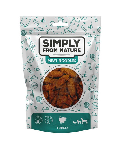 SIMPLY FROM NATURE Meat Noodles Bocconcini di carne di tacchino per cani 80g