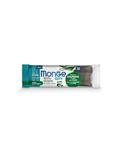 MONGE Dog Adult Meat bars Skin support Salmone con aloe 2x40 g