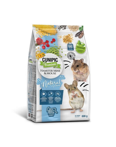 CUNIPIC Premium Hamster mini Mouse 600g mangime per criceti mini e topi