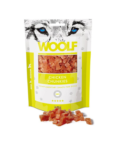 WOOLF Chicken Chunkies 100g dadini di pollo