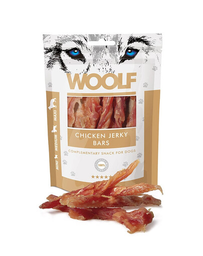 WOOLF Chicken Jerky Bars 100g strisce di pollo