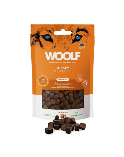 WOOLF Soft Cubes Turkey Monoprotein 100g cubetti morbidi di tacchino