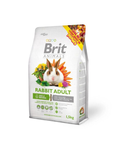 BRIT ANIMALS Rabbit Adult Complete 1,5kg per conigli adulti