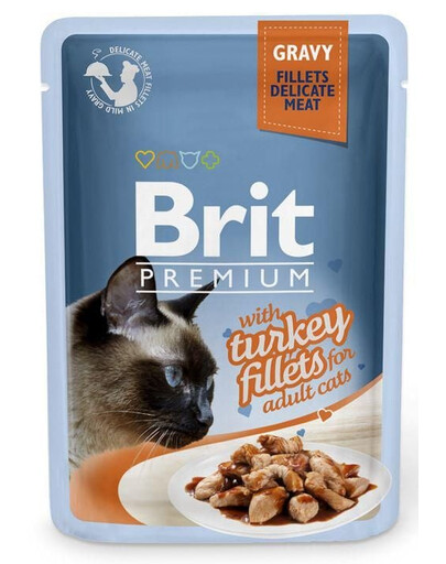 BRIT Premium Cat Fillets in Gravy cibo umido di tacchino per gatti 24x85 g