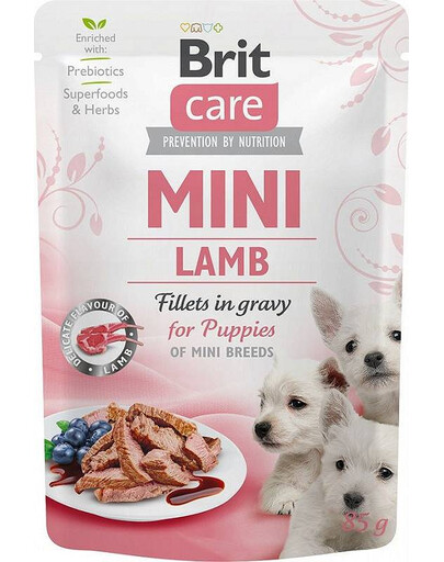 BRIT CARE Mini Puppy Pouch Lamb 85g con agnello per cuccioli di razza piccola