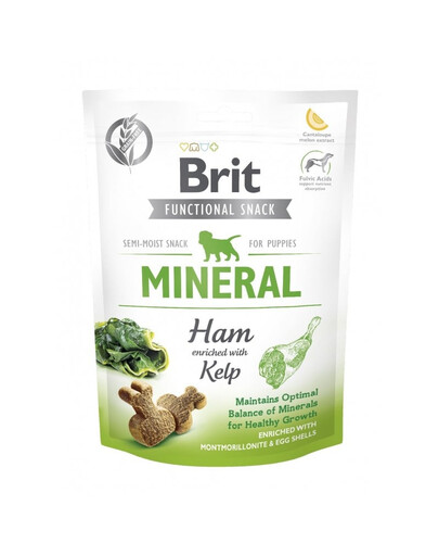 BRIT Care Dog Functional Snack Mineral Ham 150g Bocconcini di prosciutto e alghe per il vostro cucciolo
