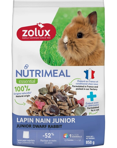ZOLUX NUTRIMEAL  Alimento composto per coniglietti nani junior 850g