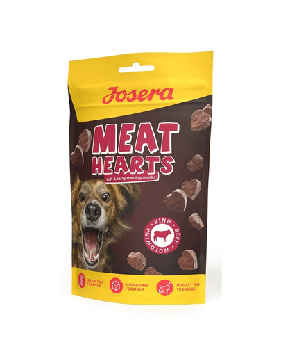 JOSERA Meat Hearts Beef snack da addestramento con manzo 70 g