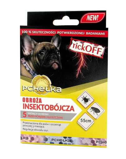 PCHEŁKA TickOff Collare insetticida per cani 55 cm
