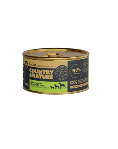 COUNTRY&NATURE Cibo umido senza cereali anatra con barbabietola e mela 410 g