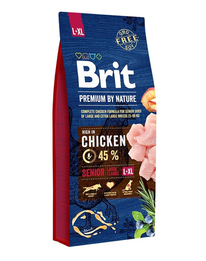 BRIT Premium By Nature Chicken Senior Large Extra Large L+XL 15kg