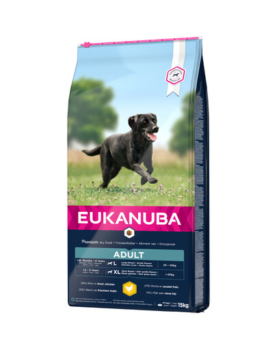 EUKANUBA Active Adult Large Breed ricco di pollo fresco 15kg