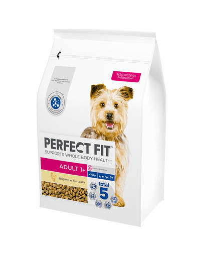 PERFECT FIT Adult 1+ Alimento secco completo ricco di pollo per cani adulti di razza piccola 2,6 kg