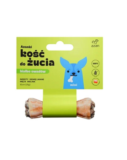 AZANKI Osso con insetti e menta per cani Mini 10cm