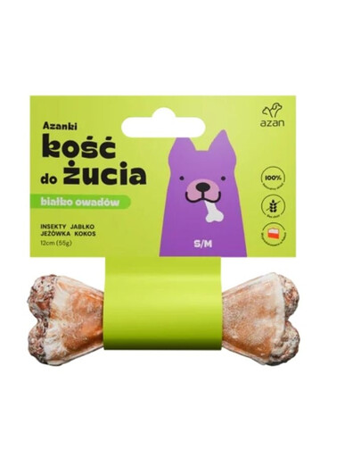 AZANKI Osso con insetti e cocco per cani S/M 12cm