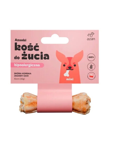AZANKI Osso di pelle di cavallo per cani Mini 10cm
