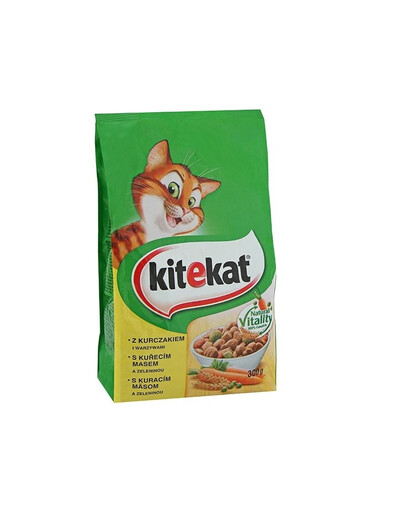 KITEKAT cibo secco per gatti con pollo e verdure 300g