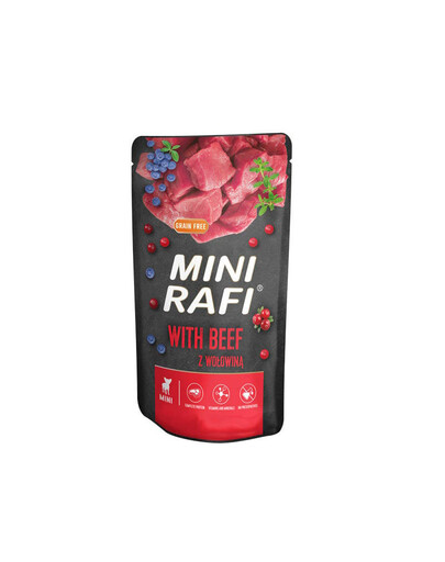 RAFI Mini Cibo umido con manzo per cani di piccola taglia 150 g