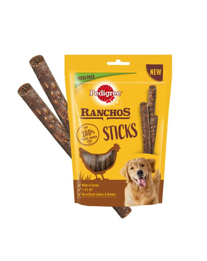 PEDIGREE Ranchos Sticks 60g Bastoncini per cani con fegato di pollo