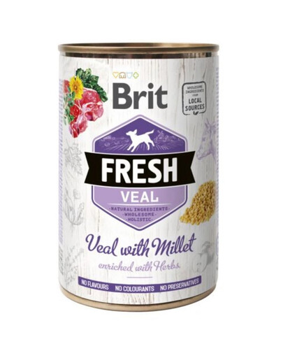 BRIT FRESH veal & millet 400 g vitello e miglio