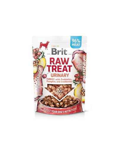 BRIT Raw Treat Freeze Dried Urinary 40 g Bocconcini liofilizzati di tacchino con probiotici per cani