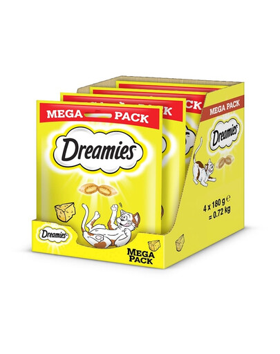 DREAMIES Mega Pack 4x180g Snack al formaggio per gatti