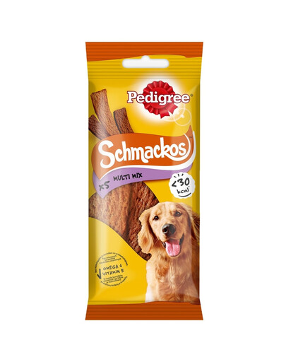 PEDIGREE Schmackos Multi Mix 36g snack con manzo sotto forma di strisce per cani