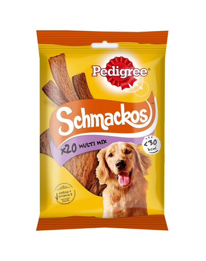 PEDIGREE Schmackos Multi Mix 144g snack con manzo sotto forma di strisce per cani