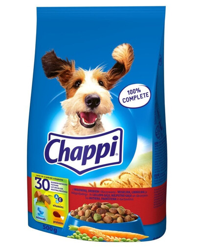 CHAPPI 500g Alimento secco per cani con manzo, pollame e verdure
