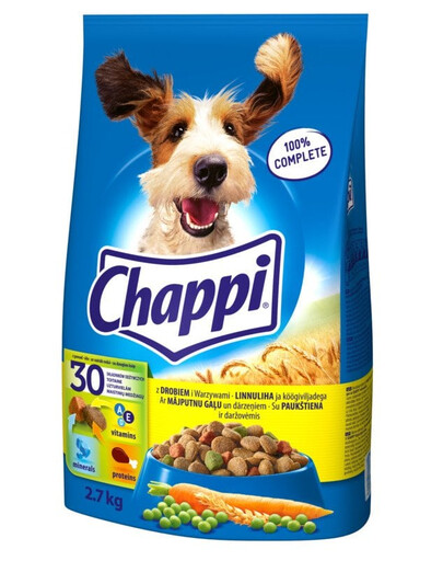 CHAPPI cibo secco per cani con pollame e verdure 2,7kg