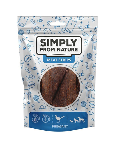 SIMPLY FROM NATURE Meat Strips Strisce di carne di fagiano per cani 80g